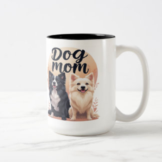 Caneca De Café Em Dois Tons Amantes de Cachorros