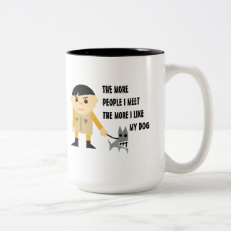 Caneca De Café Em Dois Tons Amantes de Cães Humorísticos