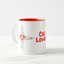 Caneca De Café Em Dois Tons Amantes de los gatitos