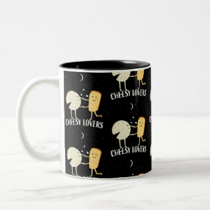 Caneca De Café Em Dois Tons Amantes De Queijo E Connoisseur