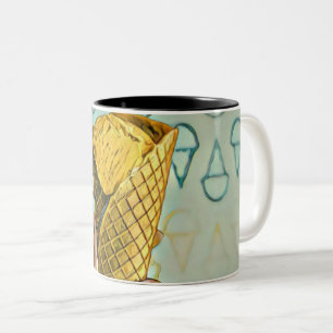 Caneca De Café Em Dois Tons Amantes do sorvete de Verão