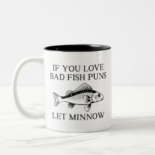 Caneca De Café Em Dois Tons amantes engraçados de Minnows, se você gosta de pi