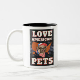 CANECA DE CAFÉ EM DOIS TONS AMAR ANIMAIS AMERICANOS
