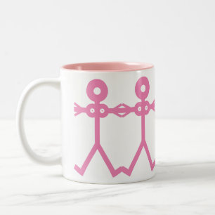 Caneca De Café Em Dois Tons Amar Mulheres Rosa 2006 Arte de Ícone