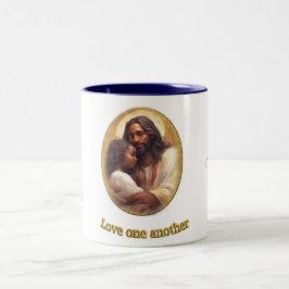 Caneca De Café Em Dois Tons Amar um ao outro