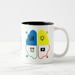 Caneca De Café Em Dois Tons Amarelo Azul HBDI
