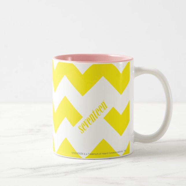 Caneca De Café Em Dois Tons Amarelo do ziguezague (Direita)