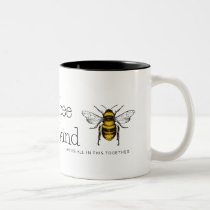 Caneca De Café Em Dois Tons amável, estamos todos juntos nisto