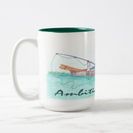Caneca De Café Em Dois Tons Ambição Pescaria