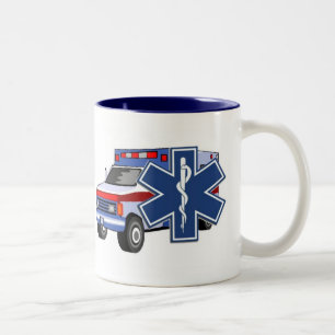 Caneca De Café Em Dois Tons Ambulância do EMS