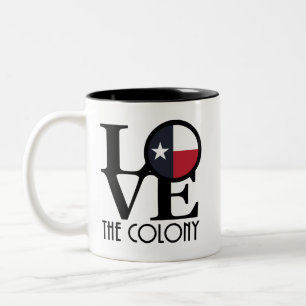 Caneca De Café Em Dois Tons AME a colônia Texas