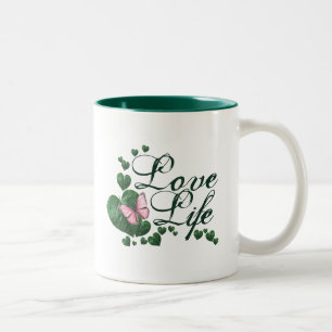 Caneca De Café Em Dois Tons Ame a vida