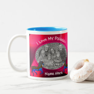 Caneca De Café Em Dois Tons Ame Meu Avô Polonês Dziadziu Carousel