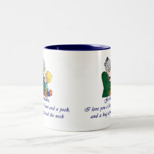 Caneca De Café Em Dois Tons Ame-o avó!