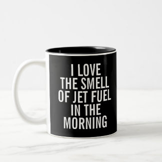 Caneca De Café Em Dois Tons ame o combustível para reactores do cheiro