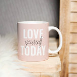 Caneca De Café Em Dois Tons Ame-Se Positivamente Hoje, Passo A Par<br><div class="desc">Ame-Se Positivamente Hoje,  Passo A Par</div>