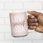 Caneca De Café Em Dois Tons Ame-Se Positivamente Hoje, Passo A Par<br><div class="desc">Ame-Se Positivamente Hoje,  Passo A Par</div>