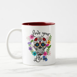 Caneca De Café Em Dois Tons Ame sua vida