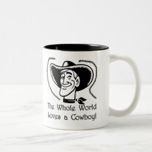 Caneca De Café Em Dois Tons Ame um Cowboy