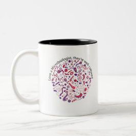 Caneca De Café Em Dois Tons Ame um microbiologista