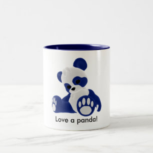 Caneca De Café Em Dois Tons Ame uma panda!
