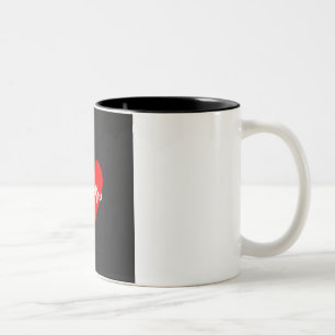Caneca De Café Em Dois Tons "Ame Você" Cama Cerâmica - Perfeito para Alguém