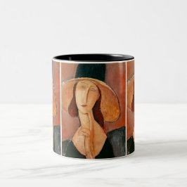 Caneca De Café Em Dois Tons Amedeo Modigliani - Jeanne Hebuterne em Grande Cha