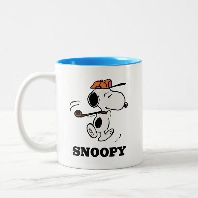 Caneca De Café Em Dois Tons Amendoins | Snoopy Golf Swing (Esquerda)