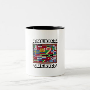 Caneca De Café Em Dois Tons AMÉRICA AMÉRICA Café Mug