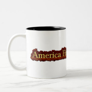 Caneca De Café Em Dois Tons America First Mug
