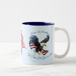 Caneca De Café Em Dois Tons América Patriótica a Linda Bandeira da Águia Mug