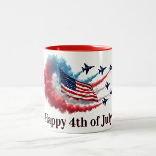 Caneca De Café Em Dois Tons American Flag, 4 de julho