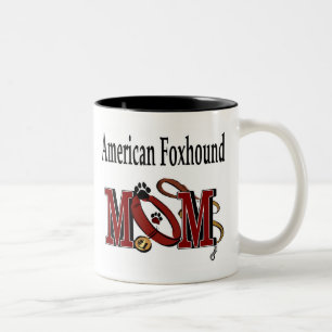 Caneca De Café Em Dois Tons American Foxhound Mãe Mug