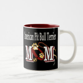 Caneca De Café Em Dois Tons American Pit Bull Terrier MOM