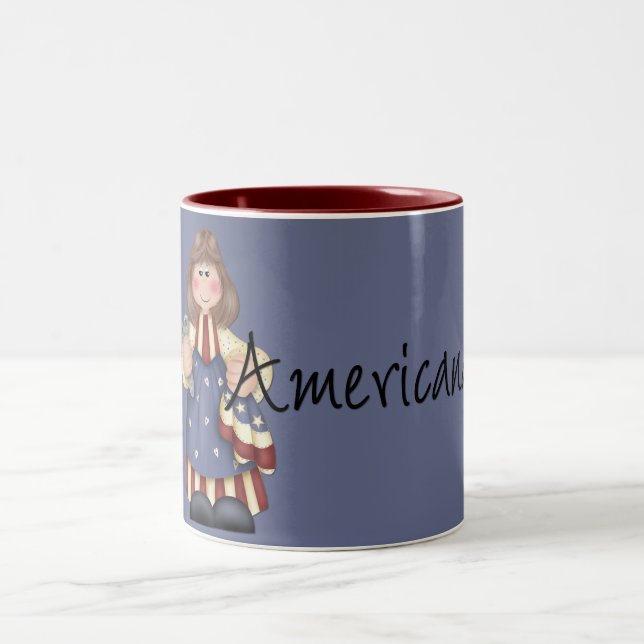Caneca De Café Em Dois Tons Americana Girl (Centro)