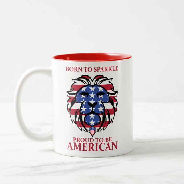 Caneca De Café Em Dois Tons americano (Esquerda)