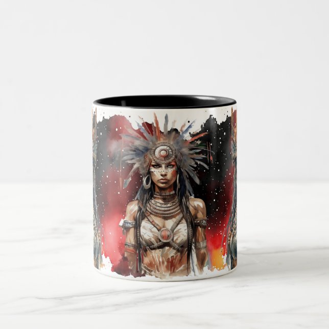 Caneca De Café Em Dois Tons Americano nativo (Centro)