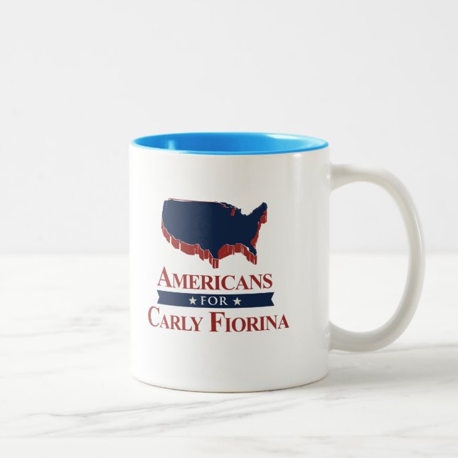 Caneca De Café Em Dois Tons Americanos para Carly Fiorina em 2016 (Direita)