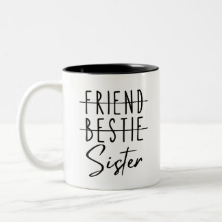 Caneca De Café Em Dois Tons Amigo Bestie Sister
