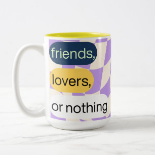 Caneca De Café Em Dois Tons Amigos, Amantes ou Nada   Cotações de Café Mug
