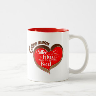 Caneca De Café Em Dois Tons Amigos de café
