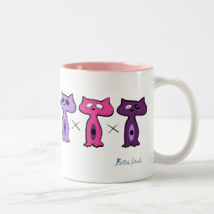 Caneca De Café Em Dois Tons Amigos de Felid