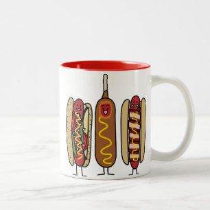 Caneca De Café Em Dois Tons Amigos do cachorro quente