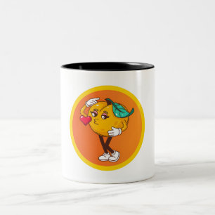 Caneca De Café Em Dois Tons Amigos Frutas