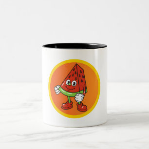 Caneca De Café Em Dois Tons Amigos Frutas