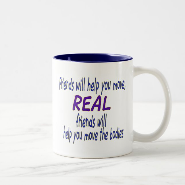 Caneca De Café Em Dois Tons Amigos reais (Direita)