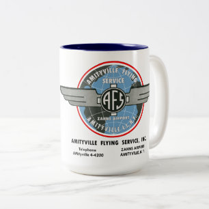 Caneca De Café Em Dois Tons Amityville Flying Service 15-ozCoffee Mug