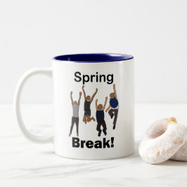 Caneca De Café Em Dois Tons Amizade de Férias de Primavera