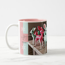 Caneca De Café Em Dois Tons Amizade entre Prancer e Vixen