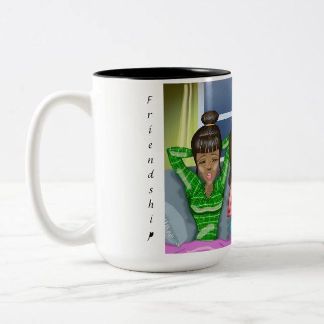 Caneca De Café Em Dois Tons Amizade Mug (Esquerda)